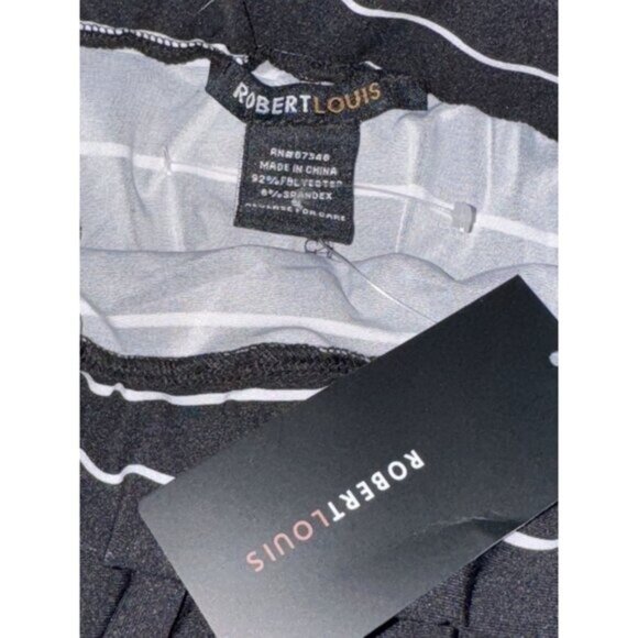 Robert Louis Black & White Striped Skirt S - Picture 3 of 7